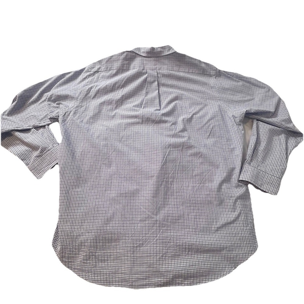 Ralph Lauren Shirt Mens XL 17.5 Blue Check Long Sleeve Button Classic Fit (057) - Picture 6 of 10